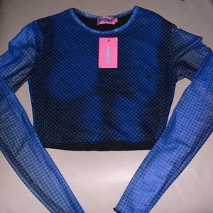 Edikted X-Ray Printed Mesh Shirt and Skirt Set